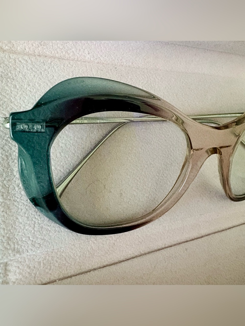 PLM Plein Les Mirettes French Glasses Frames Acetate Teal Ombre Hybride X - Picture 2 of 8